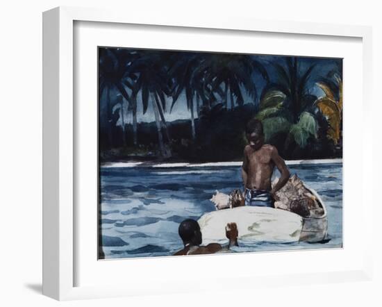 West Indian Divers-Winslow Homer-Framed Giclee Print