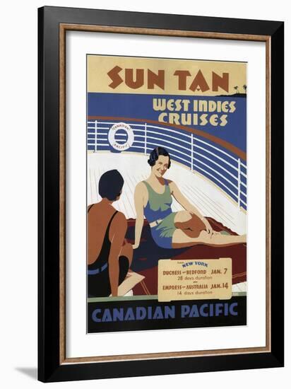 West Indies Cruises-null-Framed Giclee Print