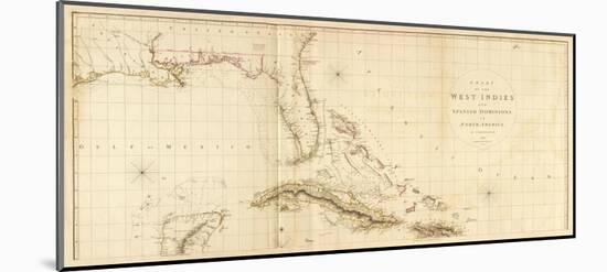 West Indies I, c.1810-Aaron Arrowsmith-Mounted Art Print