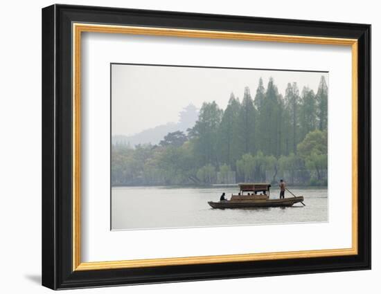 West Lake, Hangzhou, Zhejiang province, China, Asia-Michael Snell-Framed Photographic Print