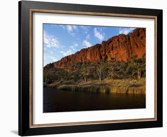 West Macdonnell National Park, Early Morning Sunlight on Glen Helen Gorge, Australia-William Gray-Framed Photographic Print