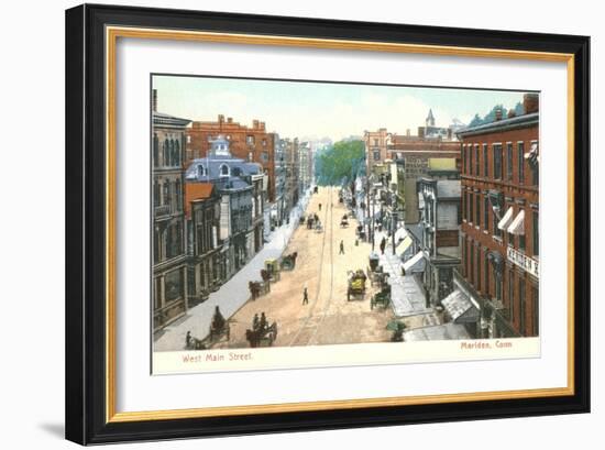 West Main Street, Meriden, Connecticut-null-Framed Art Print