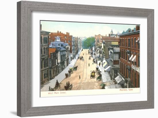 West Main Street, Meriden, Connecticut-null-Framed Premium Giclee Print