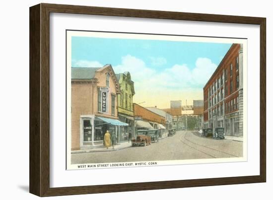 West Main Street, Mystic, Connecticut-null-Framed Art Print