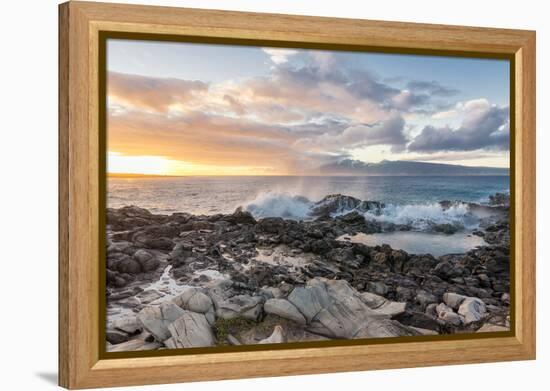 West Maui Sunset-Stan Hellmann-Framed Stretched Canvas