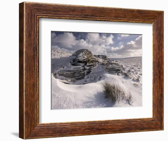 West Mill Tor, late evening light, Dartmoor, Devon, UK-Ross Hoddinott-Framed Photographic Print