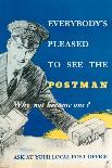 Everybody's Pleased to See the Postman, Why Not Become One?-West One Studios-Mounted Art Print