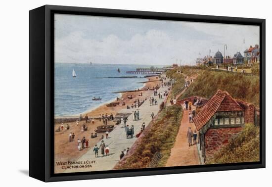 West Parade and Cliff, Clacton-On-Sea-Alfred Robert Quinton-Framed Premier Image Canvas