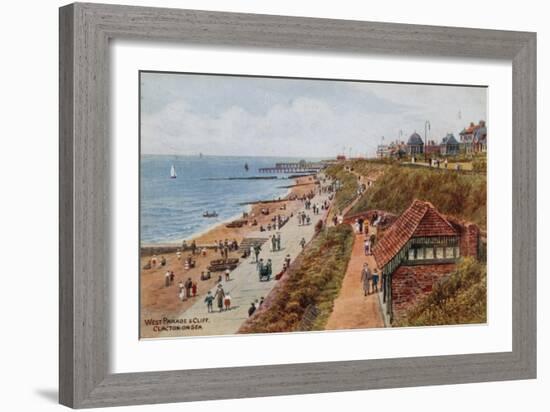 West Parade and Cliff, Clacton-On-Sea-Alfred Robert Quinton-Framed Giclee Print