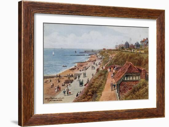 West Parade and Cliff, Clacton-On-Sea-Alfred Robert Quinton-Framed Giclee Print