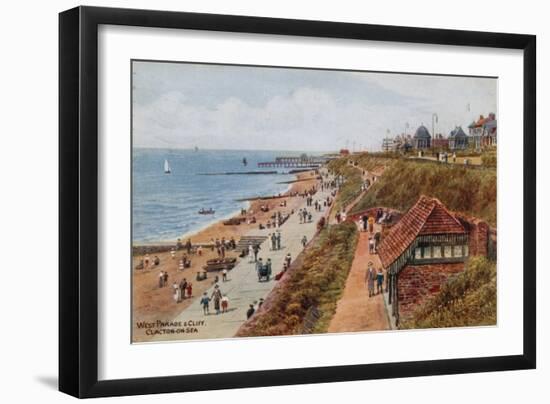 West Parade and Cliff, Clacton-On-Sea-Alfred Robert Quinton-Framed Giclee Print