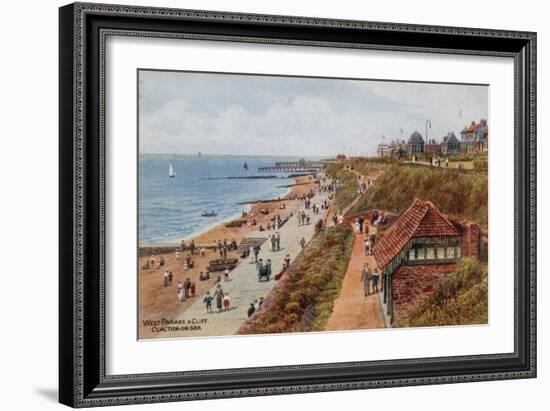 West Parade and Cliff, Clacton-On-Sea-Alfred Robert Quinton-Framed Giclee Print