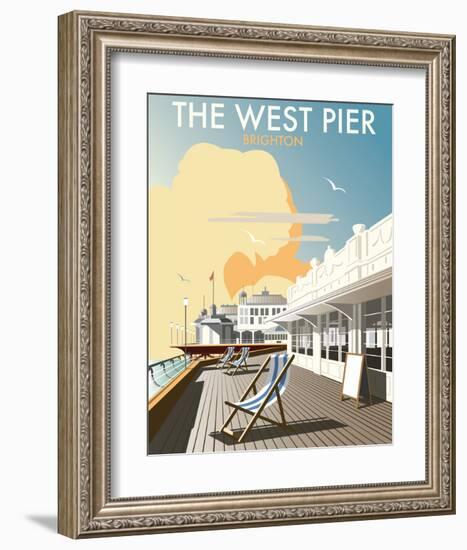 West Pier, Brighton - Dave Thompson Contemporary Travel Print-Dave Thompson-Framed Art Print