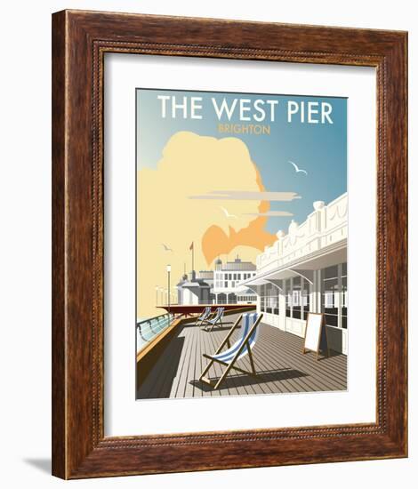 West Pier, Brighton - Dave Thompson Contemporary Travel Print-Dave Thompson-Framed Art Print