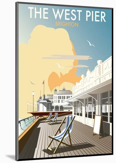 West Pier, Brighton - Dave Thompson Contemporary Travel Print-Dave Thompson-Mounted Giclee Print