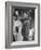 West Point Cadet Drinking a Glass of Water as He Sits at Attention in Mess Hall at the Academy-Alfred Eisenstaedt-Framed Photographic Print