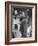 West Point Cadet Drinking a Glass of Water as He Sits at Attention in Mess Hall at the Academy-Alfred Eisenstaedt-Framed Photographic Print