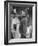 West Point Cadet Drinking a Glass of Water as He Sits at Attention in Mess Hall at the Academy-Alfred Eisenstaedt-Framed Photographic Print