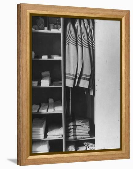 West Point Cadet's Locker Neatly Arranged in Barracks at the US Military Academy-Alfred Eisenstaedt-Framed Premier Image Canvas