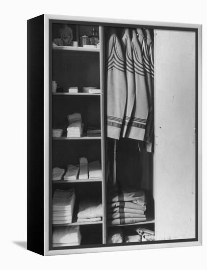 West Point Cadet's Locker Neatly Arranged in Barracks at the US Military Academy-Alfred Eisenstaedt-Framed Premier Image Canvas
