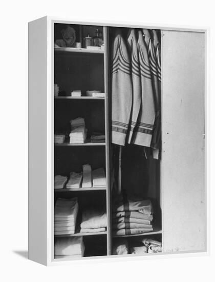 West Point Cadet's Locker Neatly Arranged in Barracks at the US Military Academy-Alfred Eisenstaedt-Framed Premier Image Canvas