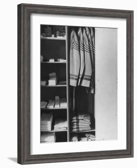 West Point Cadet's Locker Neatly Arranged in Barracks at the US Military Academy-Alfred Eisenstaedt-Framed Photographic Print