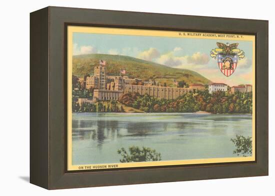 West Point from Hudson River, New York-null-Framed Stretched Canvas