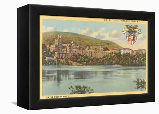 West Point from Hudson River, New York-null-Framed Stretched Canvas