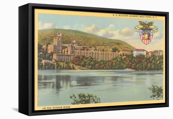 West Point from Hudson River, New York-null-Framed Stretched Canvas