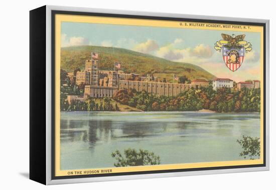 West Point from Hudson River, New York-null-Framed Stretched Canvas