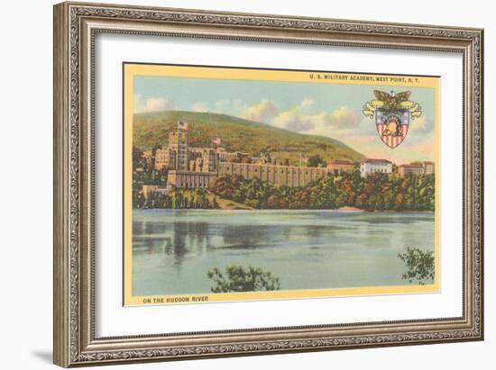 West Point from Hudson River, New York-null-Framed Art Print