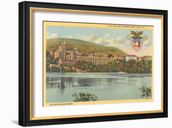 West Point from Hudson River, New York--Framed Art Print