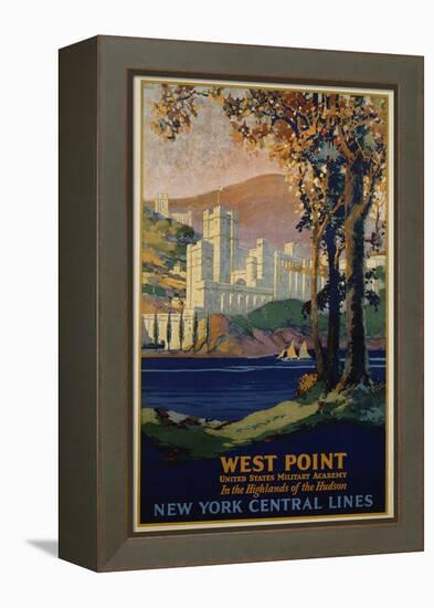 West Point - New York Central Lines Travel Poster-Frank Hazell-Framed Premier Image Canvas