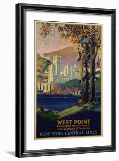 West Point - New York Central Lines Travel Poster-Frank Hazell-Framed Giclee Print