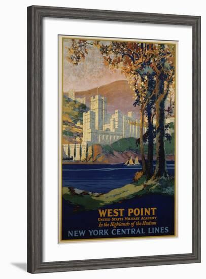 West Point - New York Central Lines Travel Poster-Frank Hazell-Framed Giclee Print