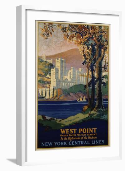 West Point - New York Central Lines Travel Poster-Frank Hazell-Framed Giclee Print