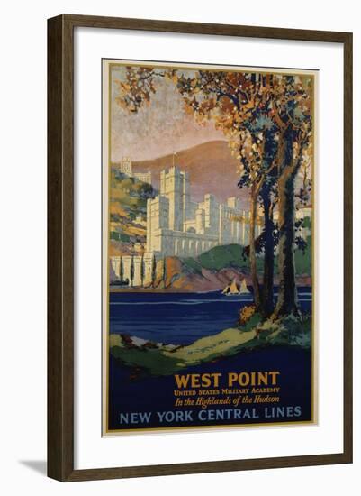 West Point - New York Central Lines Travel Poster-Frank Hazell-Framed Giclee Print