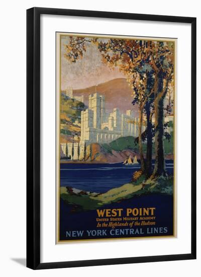 West Point - New York Central Lines Travel Poster-Frank Hazell-Framed Giclee Print