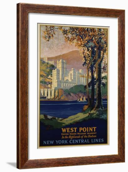 West Point - New York Central Lines Travel Poster-Frank Hazell-Framed Giclee Print
