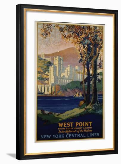 West Point - New York Central Lines Travel Poster-Frank Hazell-Framed Giclee Print