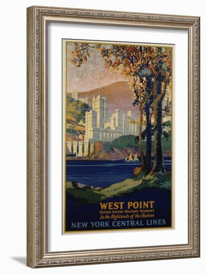 West Point - New York Central Lines Travel Poster-Frank Hazell-Framed Giclee Print