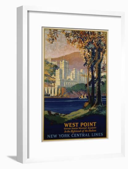 West Point - New York Central Lines Travel Poster-Frank Hazell-Framed Giclee Print