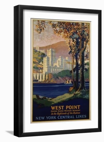 West Point - New York Central Lines Travel Poster-Frank Hazell-Framed Giclee Print