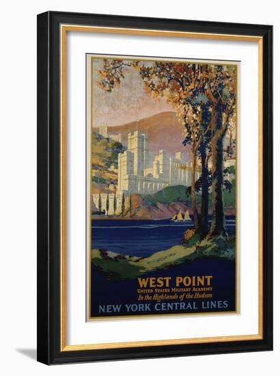 West Point - New York Central Lines Travel Poster-Frank Hazell-Framed Giclee Print