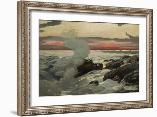 West Point, Prout's Neck, 1900 (Oil on Canvas)-Winslow Homer-Framed Giclee Print