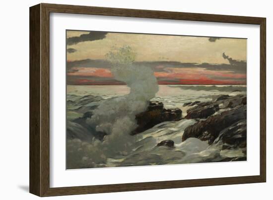 West Point, Prout's Neck, 1900 (Oil on Canvas)-Winslow Homer-Framed Giclee Print