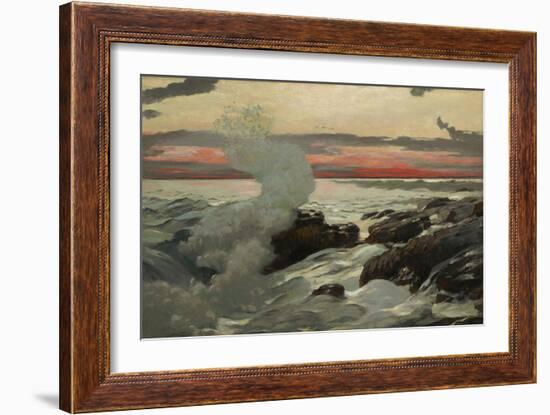 West Point, Prout's Neck, 1900 (Oil on Canvas)-Winslow Homer-Framed Giclee Print