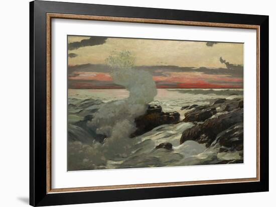 West Point, Prout's Neck, 1900 (Oil on Canvas)-Winslow Homer-Framed Giclee Print