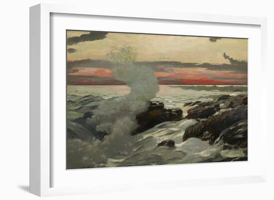 West Point, Prout's Neck, 1900 (Oil on Canvas)-Winslow Homer-Framed Giclee Print