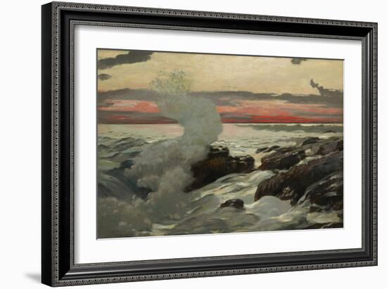 West Point, Prout's Neck, 1900 (Oil on Canvas)-Winslow Homer-Framed Giclee Print